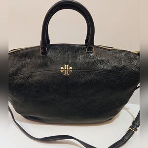 Tory Burch Black Ivy Slouchy Leather Satchel